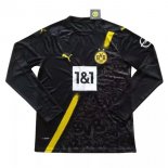 Thailande Maillot Borussia Dortmund Exterieur ML 2020 2021 Noir Pas Cher