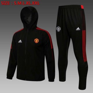 Coupe Vent Manchester United Ensemble Complet 2022 Noir Coupe Vent Manchester United Ensemble Complet 2022 Noir