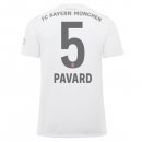 Maillot Bayern Munich NO.5 Pavard Exterieur 2019 2020 Blanc Pas Cher