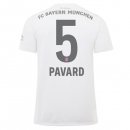 Maillot Bayern Munich NO.5 Pavard Exterieur 2019 2020 Blanc Pas Cher