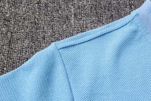 Polo Ensemble Complet Manchester City 2018 2019 Bleu Clair Pas Cher