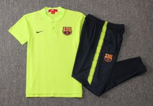 Polo Ensemble Complet Barcelona 2018 2019 Vert Fluorescent Pas Cher