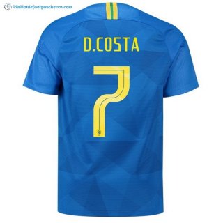 Maillot Brésil Exterieur D.Costa 2018 Bleu Pas Cher Maillot Brésil Exterieur D.Costa 2018 Bleu Pas Cher