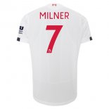 Maillot Liverpool NO.7 Milner Exterieur 2019 2020 Blanc Pas Cher