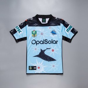 Maillot Cronulla Sharks Edición Conmemorativa 2018 Bleu Pas Cher