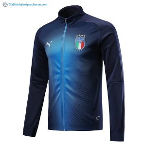 Survetement Italie 2018 Noir Bleu Pas Cher