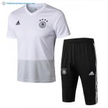 Maillot Entrainement Allemagne Ensemble Complet 2018 Blanc Noir Pas Cher