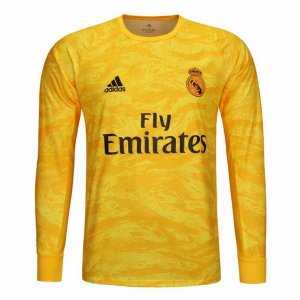 Maillot Real Madrid Domicile ML Gardien 2019 2020 Jaune Pas Cher