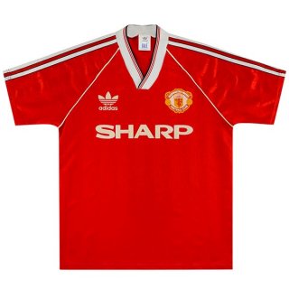 Thailande Maillot Manchester United Domicile Retro 1988 1990 Rouge Pas Cher