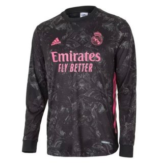 Thailande Maillot Real Madrid Third ML 2020 2021 Noir Pas Cher