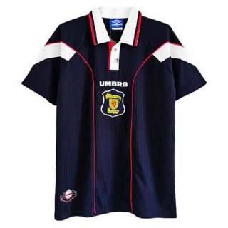 Thailande Maillot Écosse Domicile Retro 1996 1998 Bleu Pas Cher