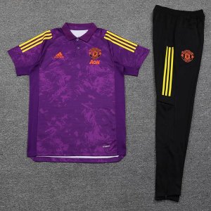 Polo Manchester United Ensemble Complet 2021 2022 Purpura Pas Cher