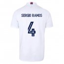 Maillot Real Madrid Domicile NO.4 Sergio Ramos 2020 2021 Blanc Pas Cher
