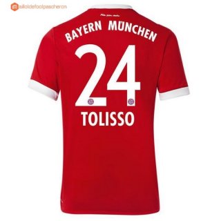 Maillot Bayern Munich Domicile Tolisso 2017 2018 Pas Cher