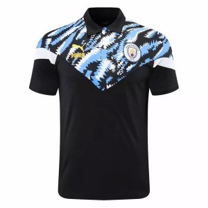 Polo Manchester City 2020 2021 Noir Bleu Pas Cher