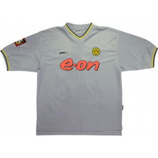 Thailande Maillot Borussia Dortmund Exterieur Retro 2000 Gris Pas Cher