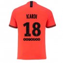 JORDAN Maillot Paris Saint Germain NO.18 Icardi Exterieur 2019 2020 Orange Pas Cher