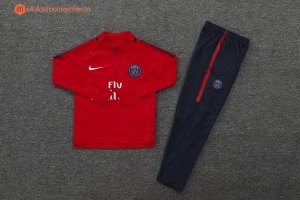 Survetement Paris Saint Germain Enfant 2017 2018 Rouge Pas Cher