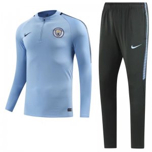 Survetement Manchester City 2017 2018 Bleu Clair Gris Pas Cher