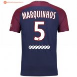 Maillot Paris Saint Germain Domicile Marquinhos 2017 2018 Pas Cher