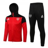 Sweat Shirt Capuche Ensemble Complet Arsenal 2022 2023 Rouge