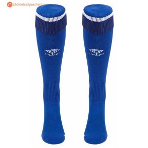 Domicile Everton Change Chaussette 2017 2018 Bleu Pas Cher