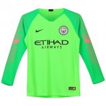 Maillot Manchester City ML Gardien 2018 2019 Vert Pas Cher