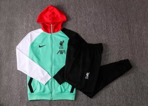 Sweat Shirt Capuche Liverpool 2020 2021 Vert Noir Pas Cher