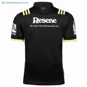 Maillot Rugby Hurricanes Exterieur 2018 Noir Pas Cher