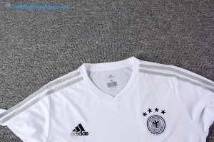 Maillot Entrainement Allemagne Ensemble Complet 2018 Blanc Noir Pas Cher