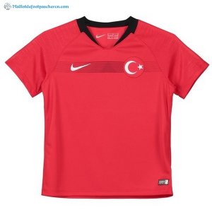 Maillot Turquie Domicile Enfant 2018 Rouge Pas Cher