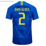 Maillot Brésil Exterieur Dani Alves 2018 Bleu Pas Cher