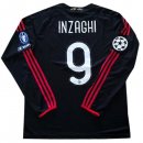 Maillot AC Milan Inzaghi Third ML NO.9 Retro 2009/10 Noir Pas Cher