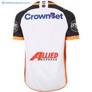 Maillot Rugby Wests Tigers Exterieur 2018 Blanc Pas Cher