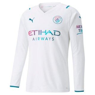 Thailande Maillot Manchester City Exterieur ML 2021 2022 Pas Cher