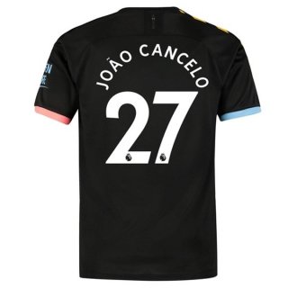 Maillot Manchester City NO.27 Cancelo Exterieur 2019 2020 Noir Pas Cher