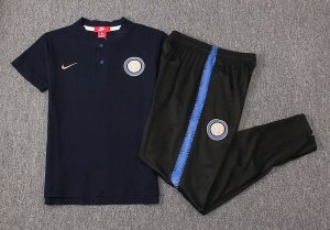 Polo Inter Milan Ensemble Complet 2018 2019 Noir Pas Cher