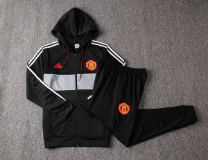 Survetement Manchester United 2019 2020 Noir Rouge Gris Pas Cher