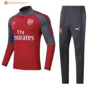 Survetement Arsenal 2017 2018 Rouge Marine Gris Pas Cher