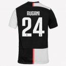 Maillot Juventus NO.24 Rugani Domicile 2019 2020 Blanc Noir Pas Cher