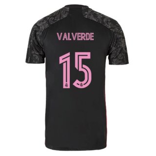 Maillot Real Madrid Third NO.15 Valverde 2020 2021 Noir Pas Cher