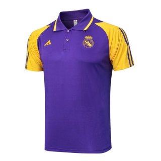 Polo Real Madrid 2024 2025 Purpura Jaune Polo Real Madrid 2024 2025 Purpura Jaune