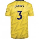 Maillot Arsenal NO.3 Tierney Exterieur 2019 2020 Jaune Pas Cher