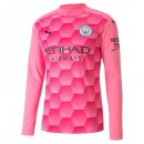 Thailande Maillot Manchester City Third ML Gardien 2020 2021 Rose Pas Cher