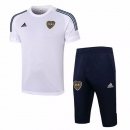 Entrainement Boca Juniors Ensemble Complet 2020 2021 Blanc Noir Pas Cher