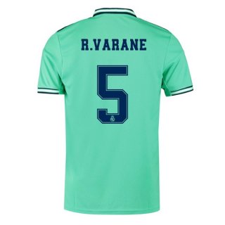Maillot Real Madrid NO.5 Varane Third 2019 2020 Vert Pas Cher