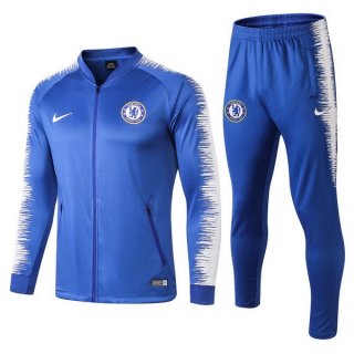 Survetement Chelsea 2018 2019 Blanc Bleu Clair Pas Cher