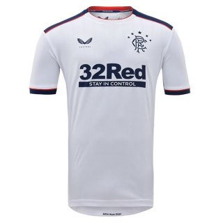 Thailande Maillot Rangers Exterieur 2020 2021 Blanc Pas Cher