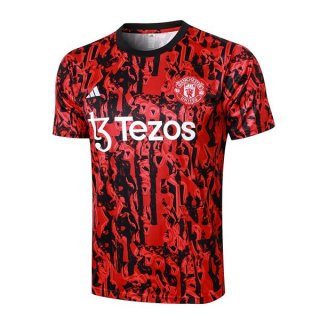 Maillot Entrainement Manchester United 2024 Rouge Noir Maillot Entrainement Manchester United 2024 Rouge Noir