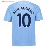 Maillot Manchester City Domicile Kun Aguero 2017 2018 Pas Cher